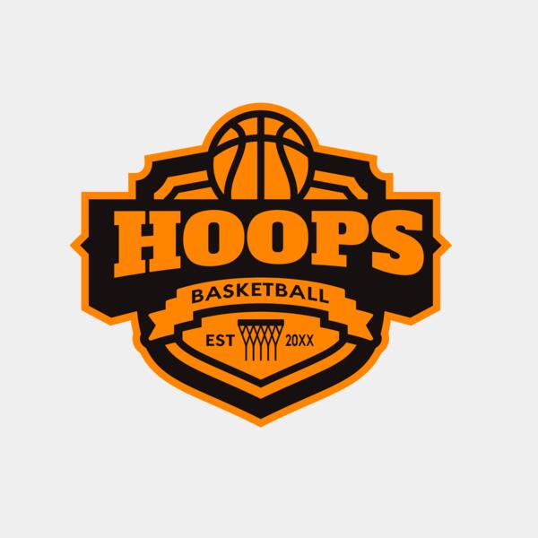 Hoops Basketball logo template 04 Thumbnail