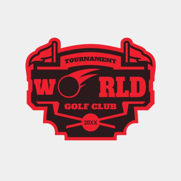 World Tournament Golf club logo template Thumbnail