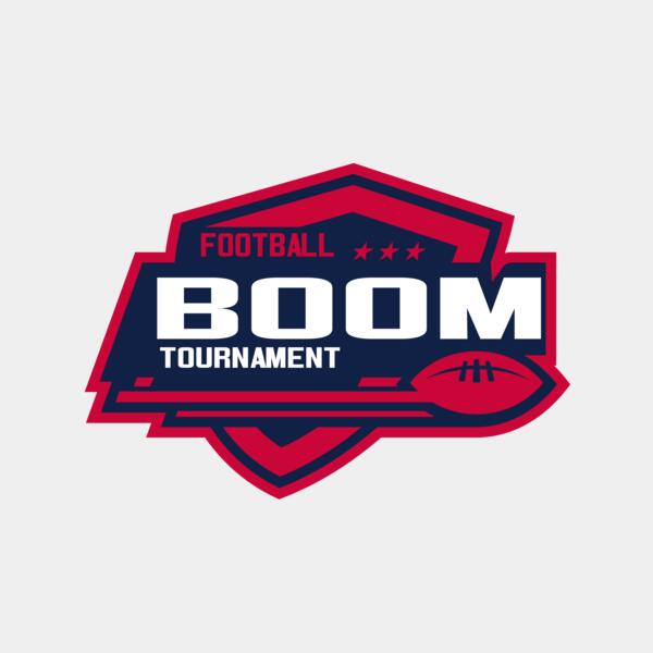 Boom Tournament Football logo template Thumbnail