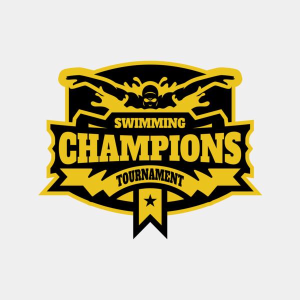 Champions Swimming Tournament logo template Thumbnail