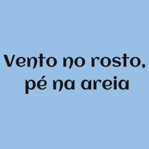 Vento no rosto, pé na areia cap Design