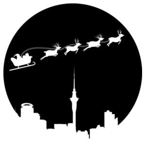 T-shirt men - Auckland | New Zealand | Merry Christmas black Design