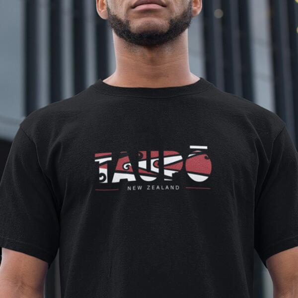 T-shirt men Taupo black Thumbnail