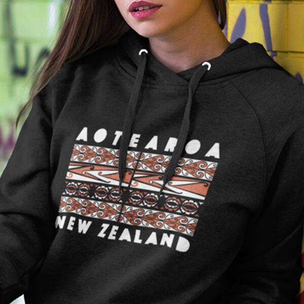 Hoodie women Aotearoa black Thumbnail