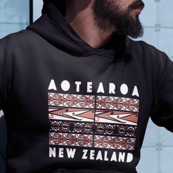 Hoodie men Aotearoa black Thumbnail