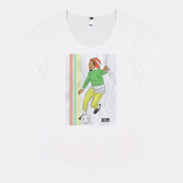 t-shirt women - Bob Marley playing soccer Thumbnail